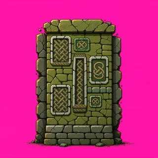 wall isolated pillar, damaged