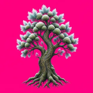 frosted tall shrub