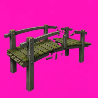 damaged small bridge