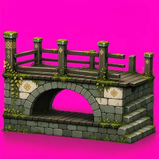 overgrown small bridge