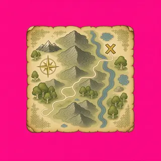 treasure map, plain design