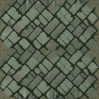 weathered dusty tiled floor