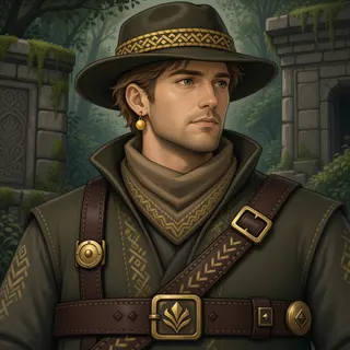 original adult explorer, calm expression