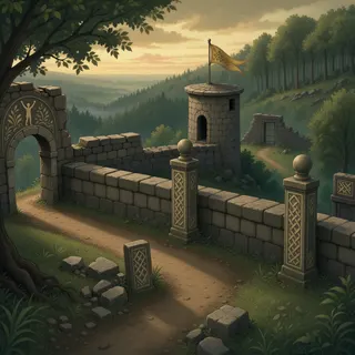 border overlook at dusk