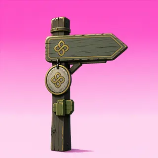 clean wayfinding sign without text