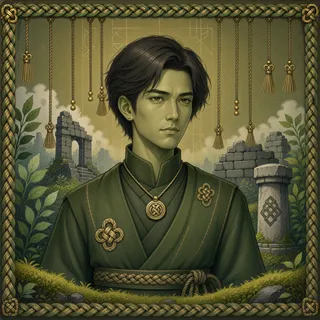 original adult artisan, calm expression