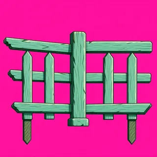 fence corner, weathered