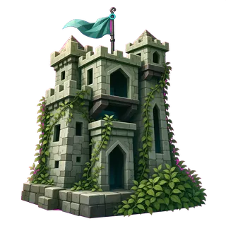 overgrown watchtower