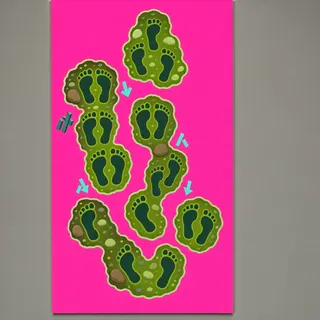 footprints, clustered arrangement