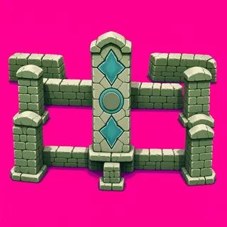 wall cross junction, weathered