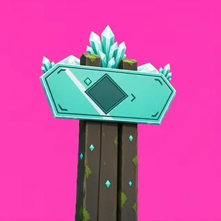 frosted wayfinding sign without text