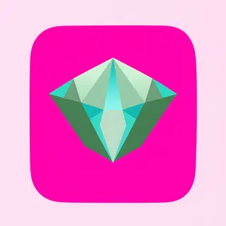 gem, plain design