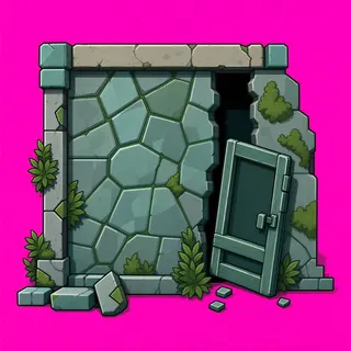 door open, damaged