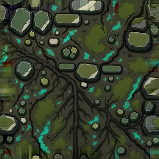 damaged forest soil