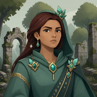 original adult healer, determined expression