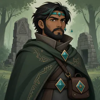 original adult merchant, determined expression
