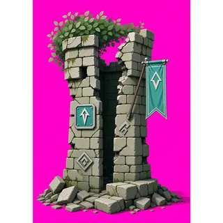 damaged watchtower