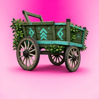 overgrown abandoned cart