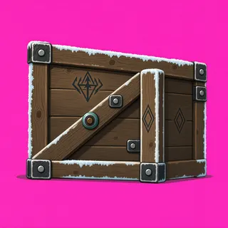frosted wooden crate