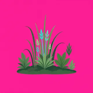 small weeds, dense arrangement