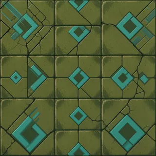 weathered dusty tiled floor