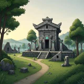 ancient landmark at daybreak