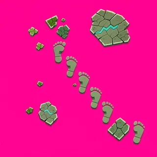 footprints, sparse arrangement