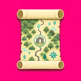 treasure map, rare accent design