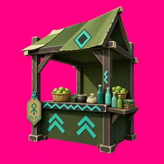 clean market stall