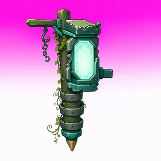damaged lantern post