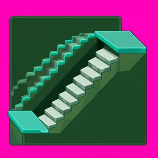 stairs downward, intact