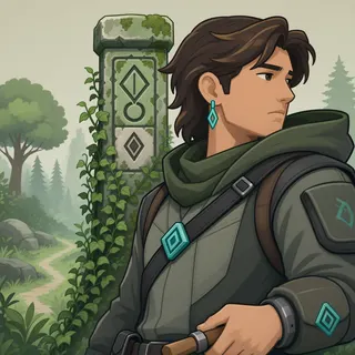 original adult explorer, calm expression