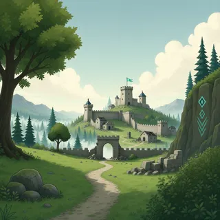 distant stronghold at daylight
