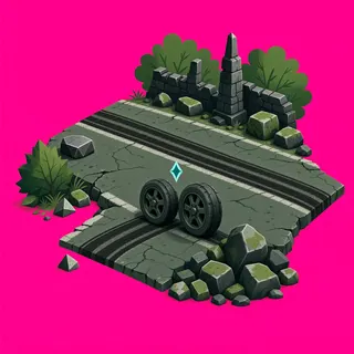 wheel tracks, sparse arrangement