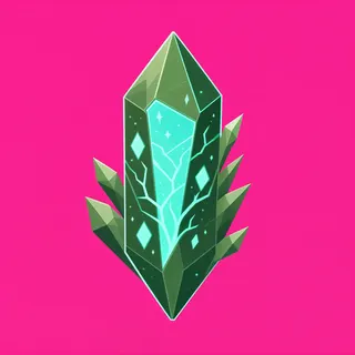 energy crystal, rare accent design
