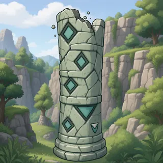 damaged broken pillar
