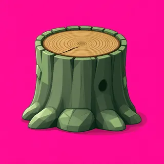 clean tree stump