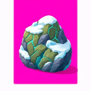 frosted large boulder