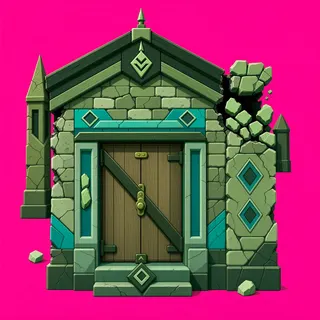 door closed, damaged