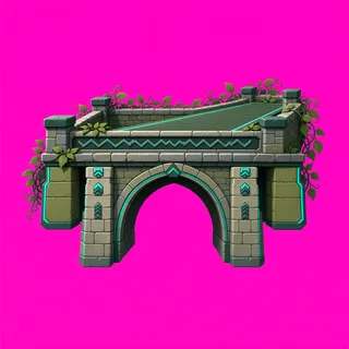 overgrown small bridge