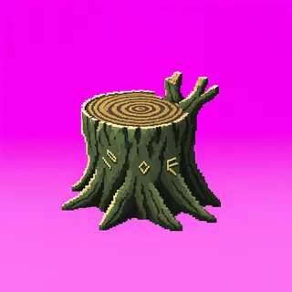 damaged tree stump