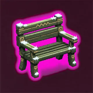 frosted bench