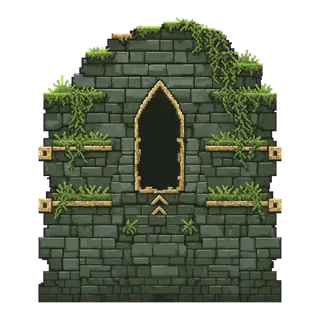 cliff face, overgrown