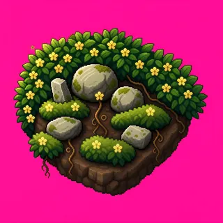 overgrown low bush
