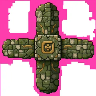 wall cross junction, weathered