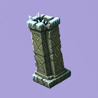 frosted broken pillar