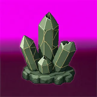 damaged crystal cluster