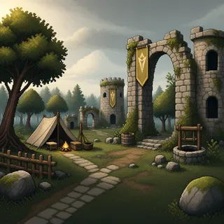 quiet camp at daylight