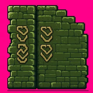 wall outer corner, weathered
