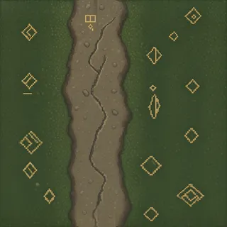 damaged packed dirt path